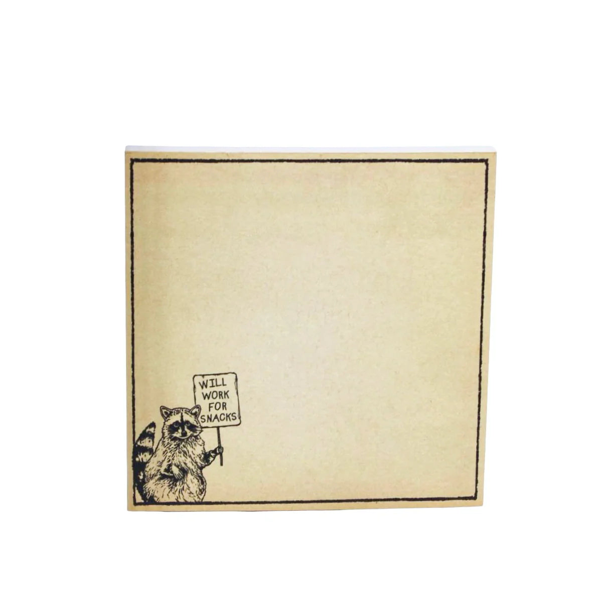 Will Work For Snacks Square Notepad | Small