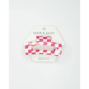 Checker Hair Claw | Orange