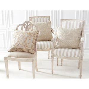 Gray Striped Upholstered Chair