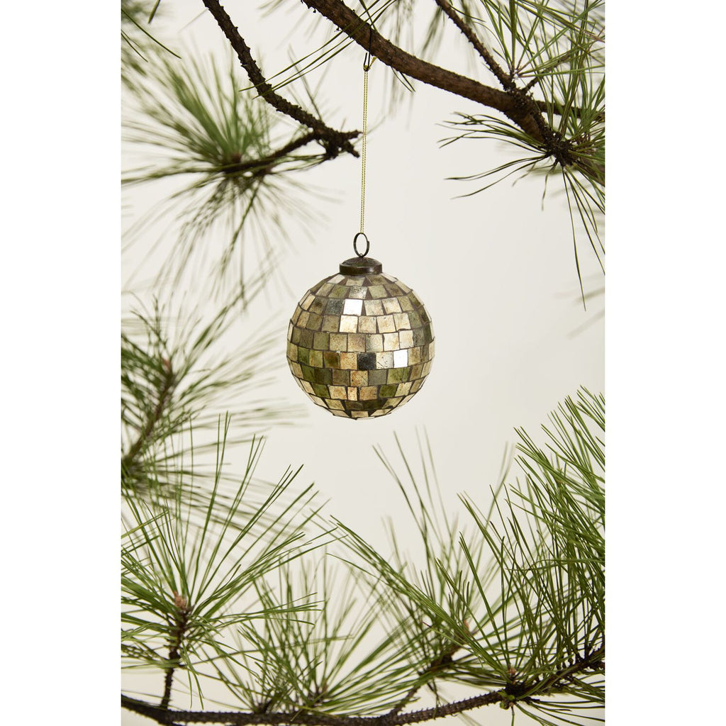 Antiqued Disco Ball Ornament