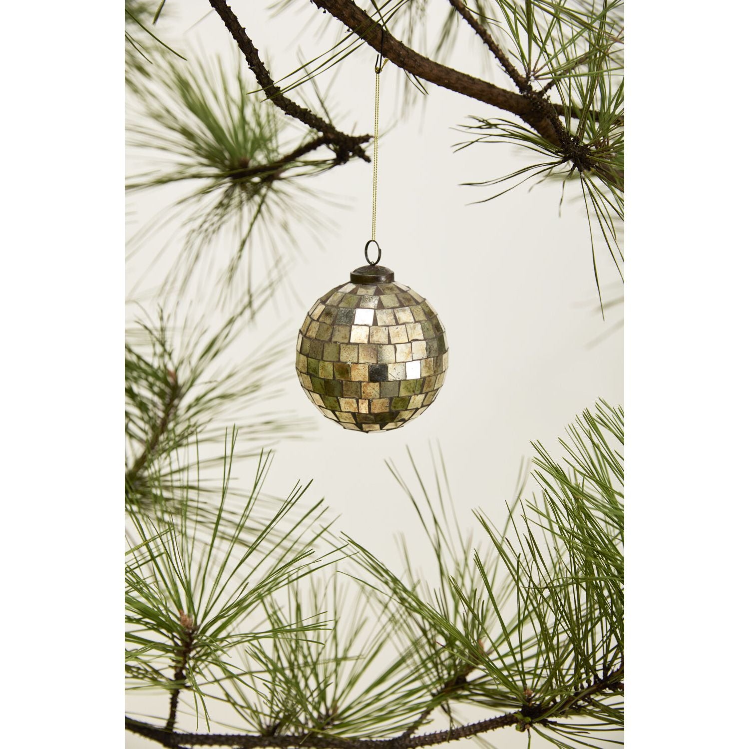 Antiqued Disco Ball Ornament