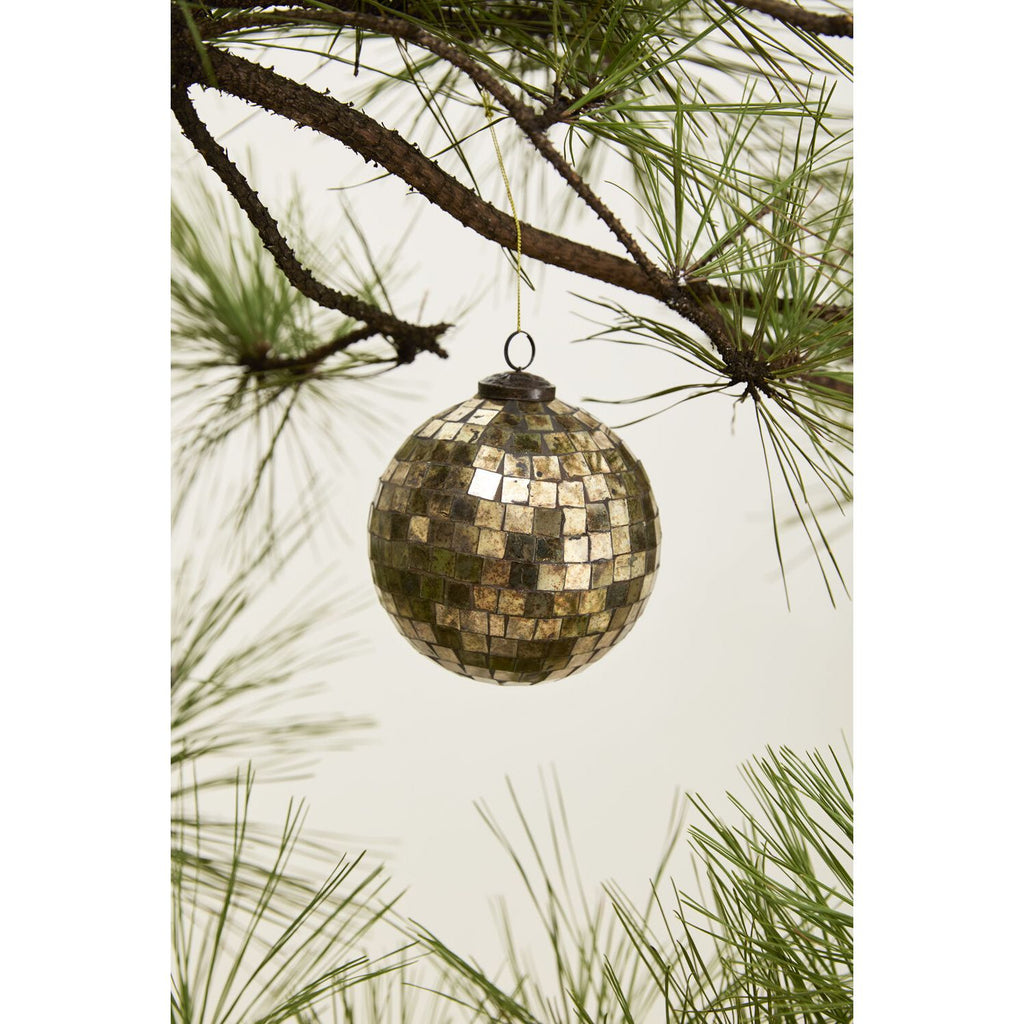 Antiqued Disco Ball Ornament