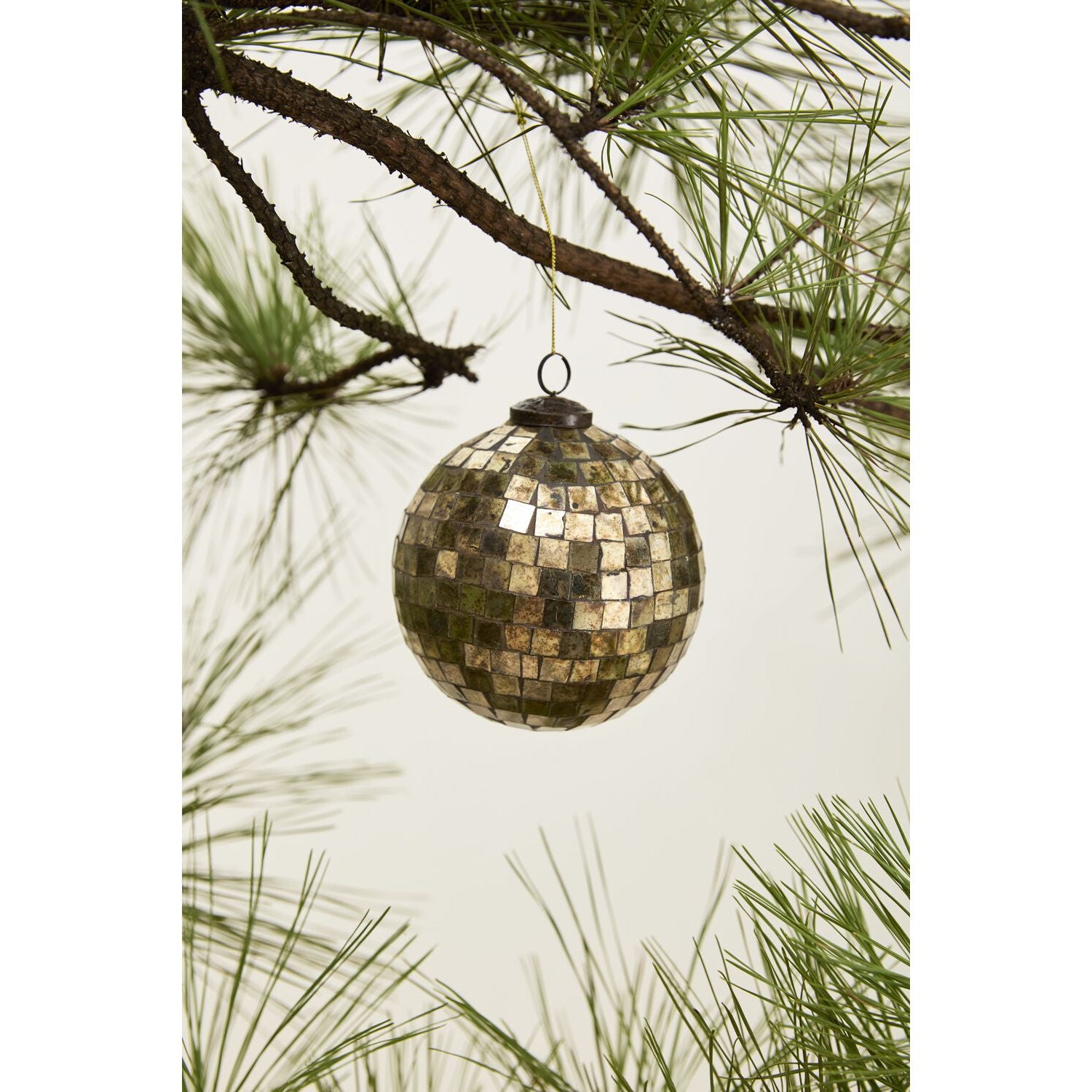 Antiqued Disco Ball Ornament