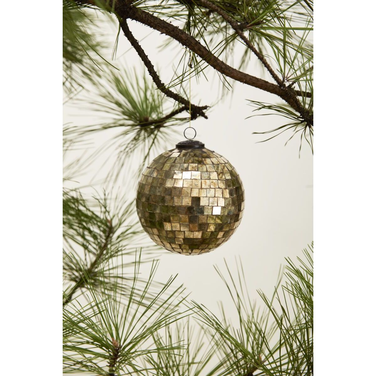 Antiqued Disco Ball Ornament
