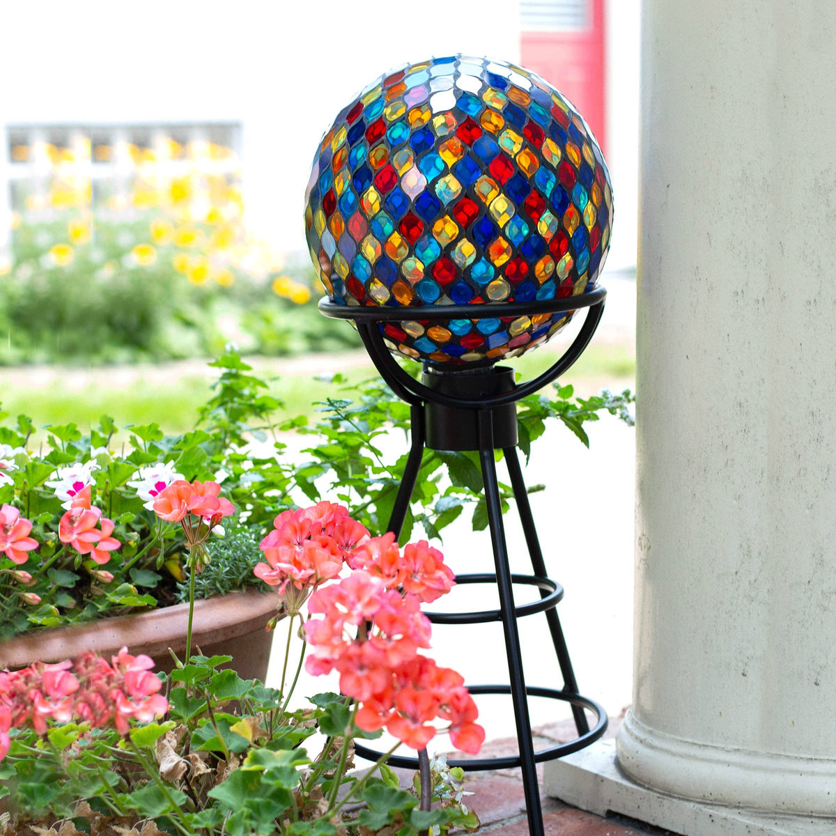 Gazing Globe | Multicolor Mosaic 10”