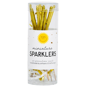 Mini 4" Gold Sparklers - Tube of 12