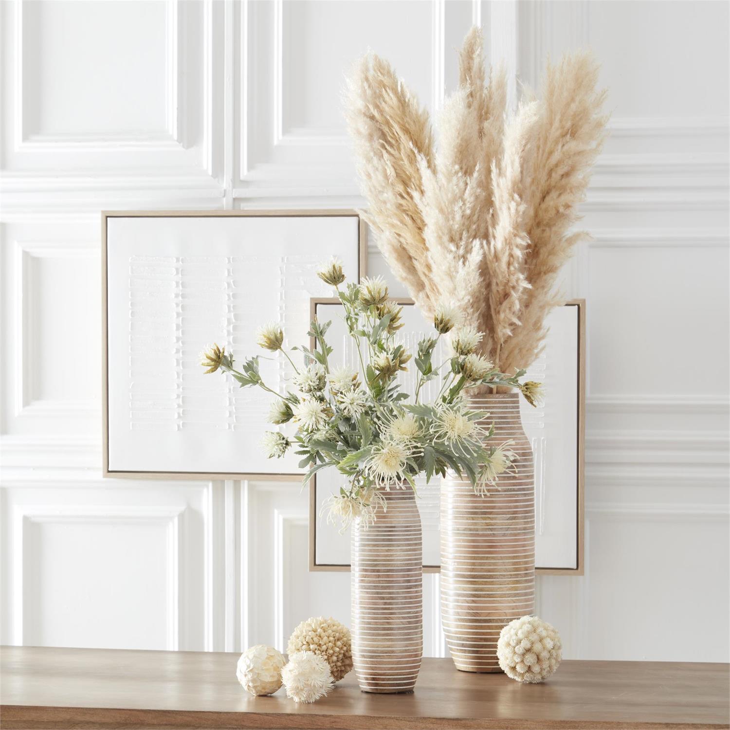 Wood Carved Vases