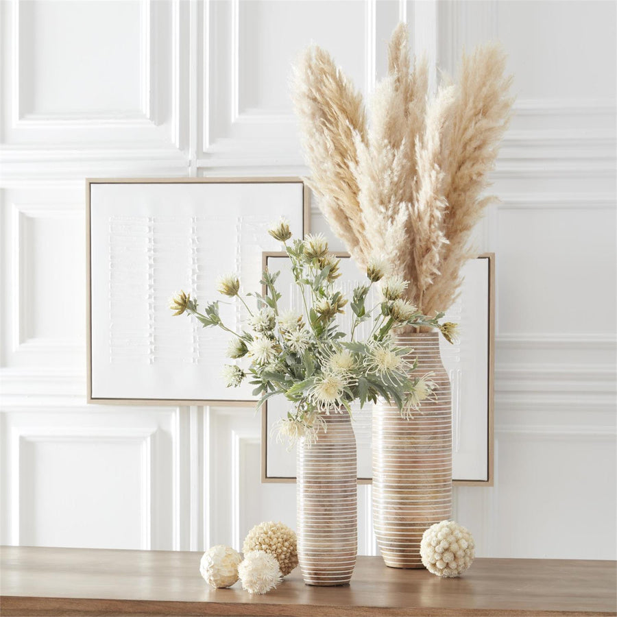 Wood Carved Vases
