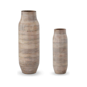 Wood Carved Vases