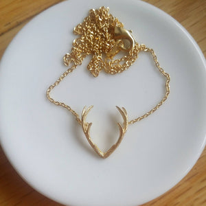 Antler Necklace | Gold