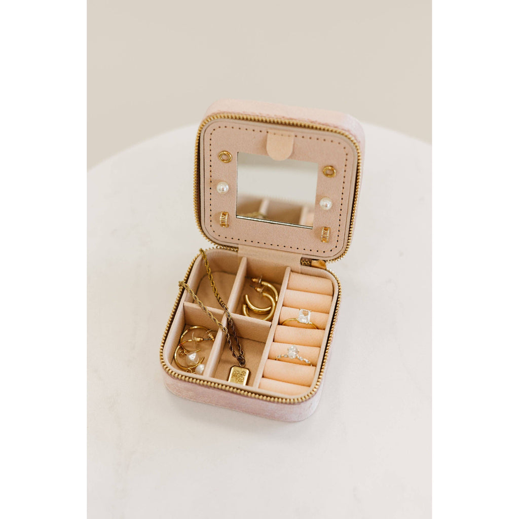 Velvet Jewelry Case | Rose Quartz