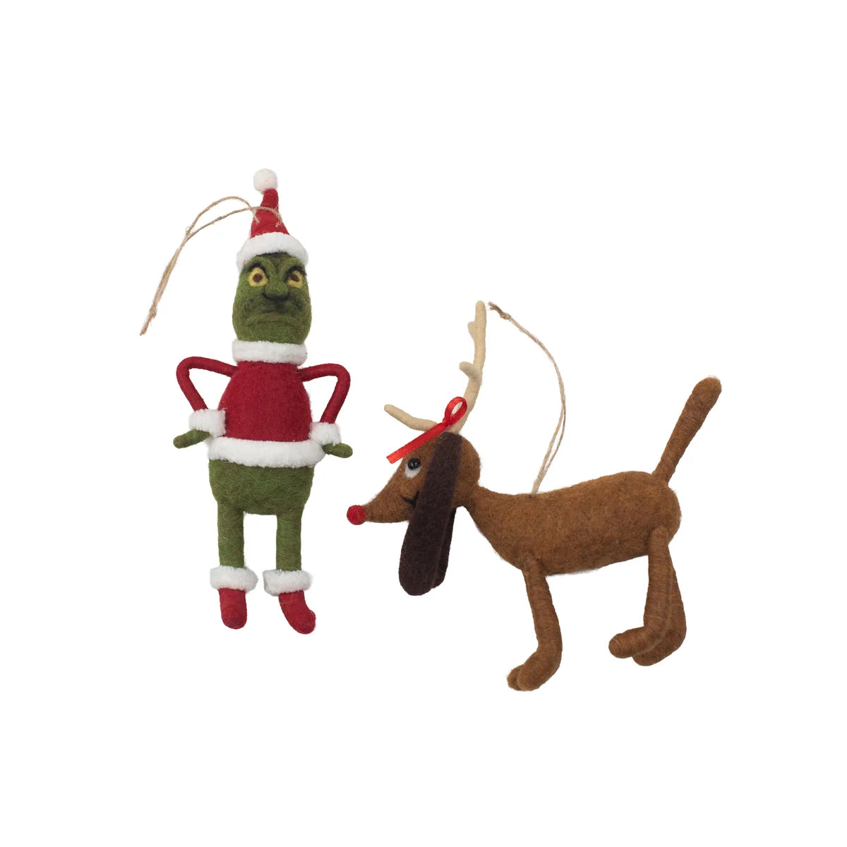 He's a Mean One & Maxie Felt Ornaments