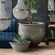 Lily Pond Handcrafted Clay Bowl Planter