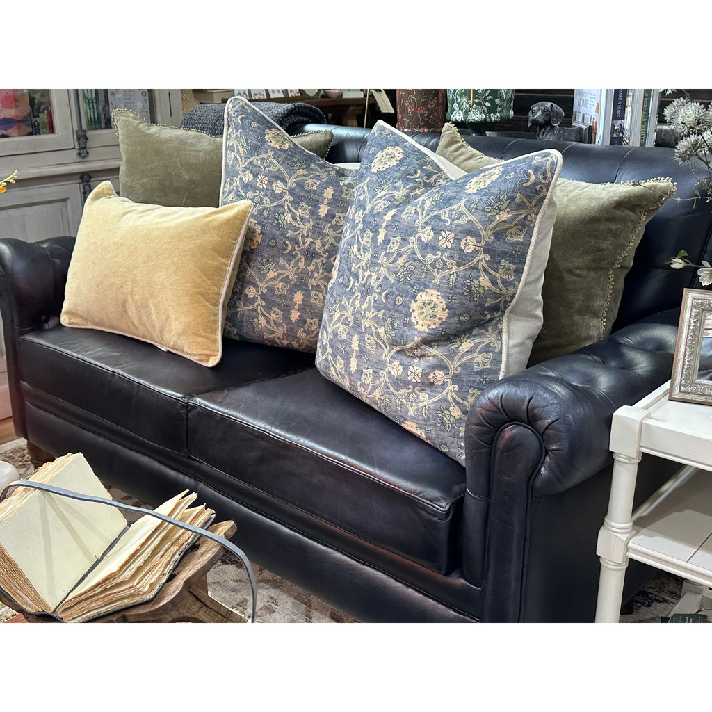 Louisville Chesterfield Leather Settee