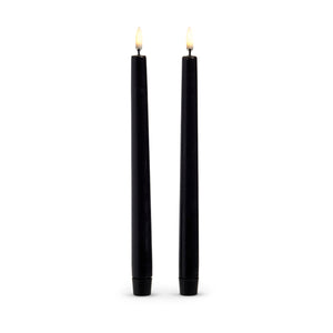 Uyuni Taper Candles - 1" x 11" - Black | TWO PACK