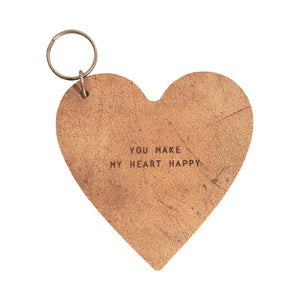 Leather Keychain | Heart