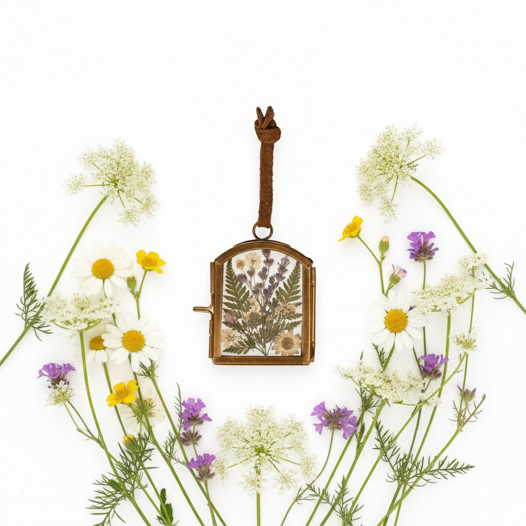 Ornament Frame w/Brass Finish