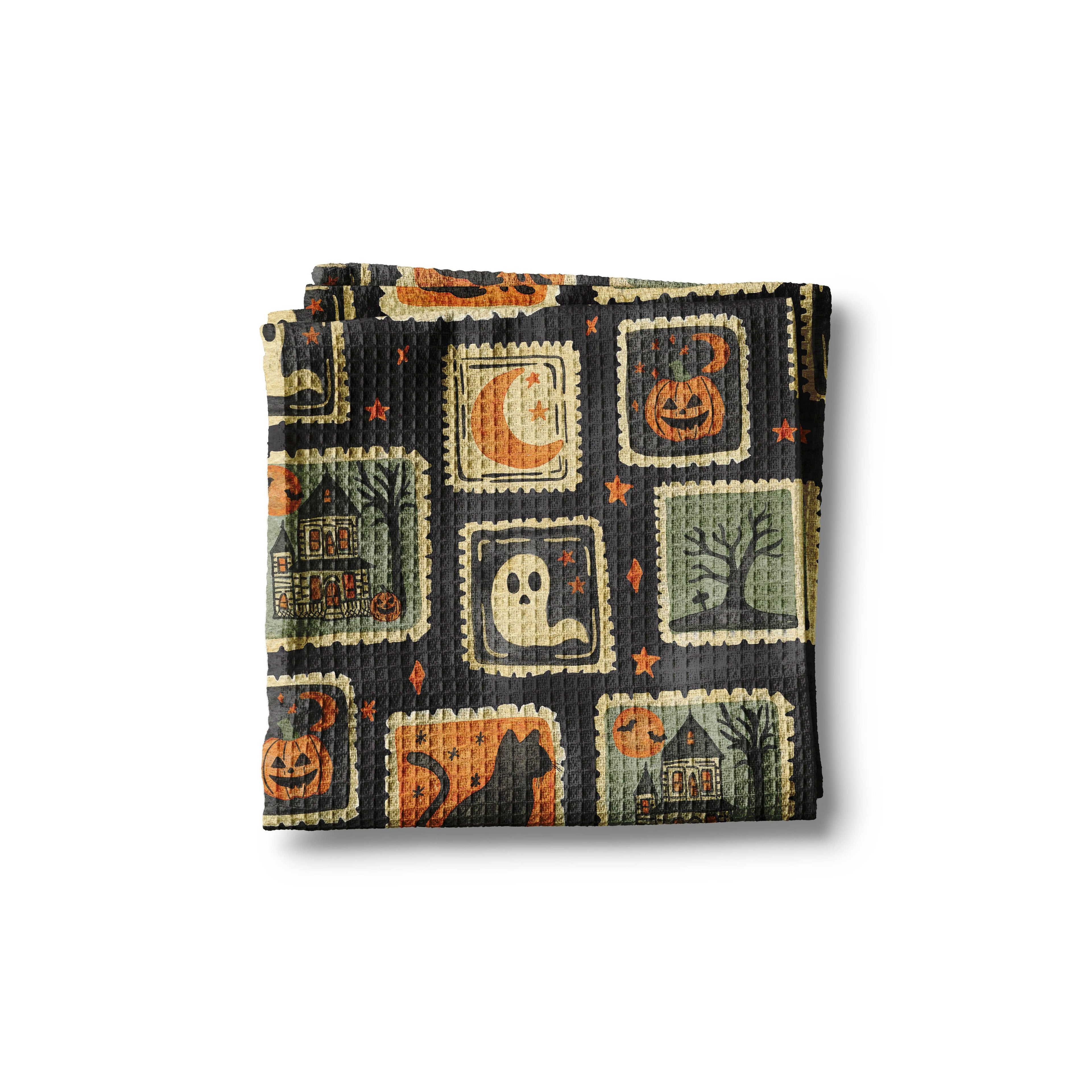 Kitchen Towel | Vintage Halloween Stamps