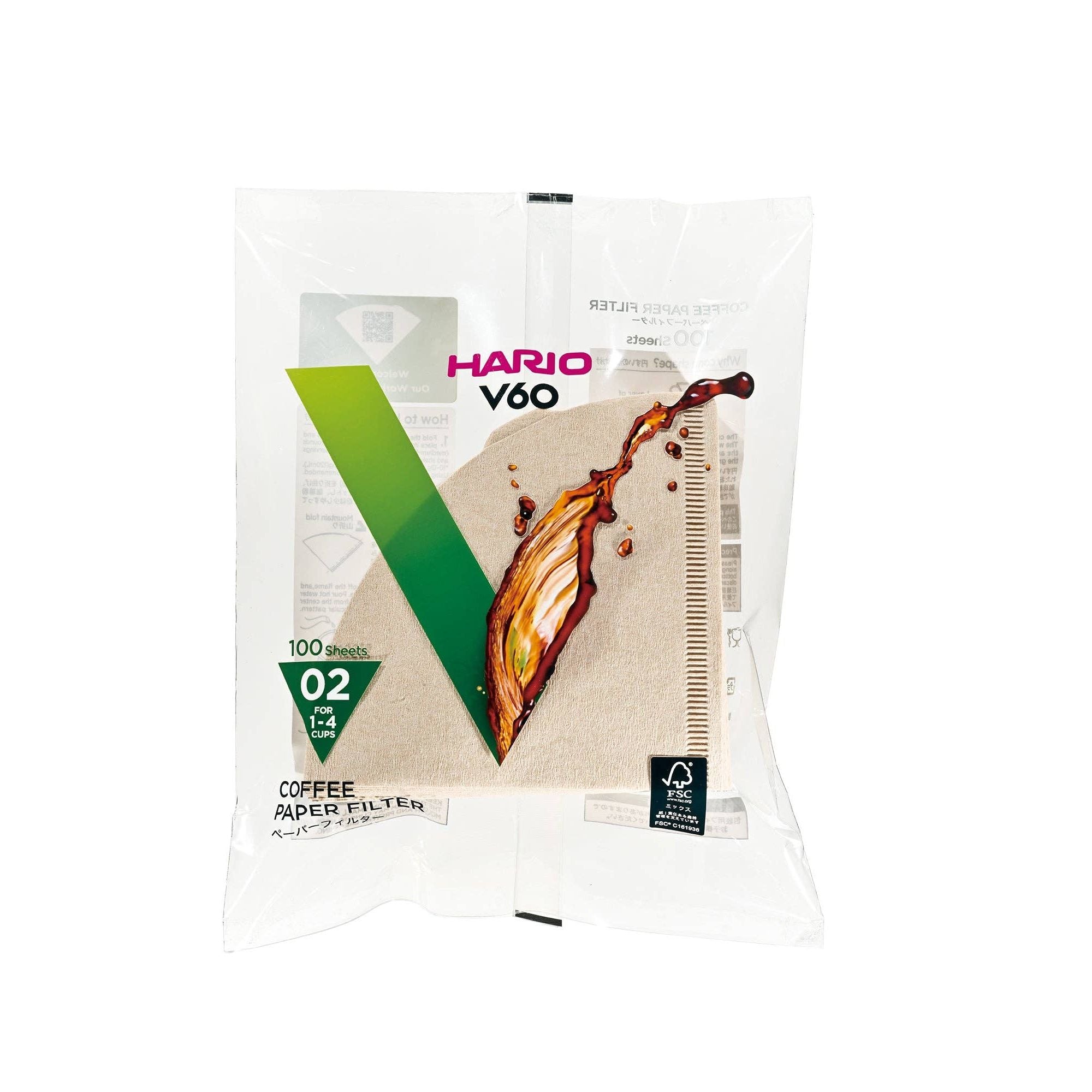V60 Paper Filters | Natural Brown 100 Sheets 02