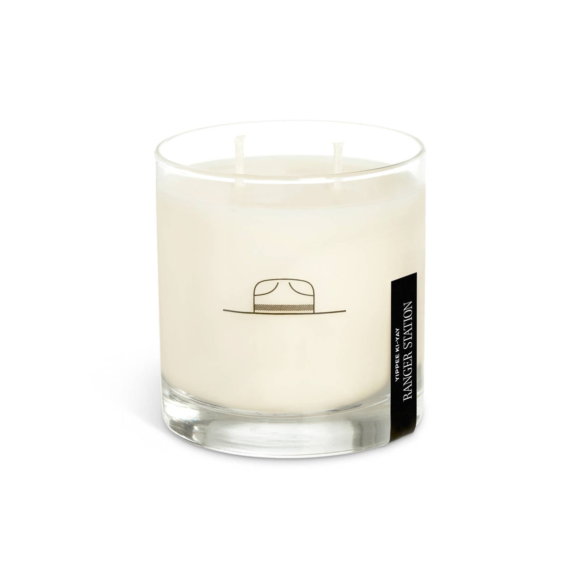 Yippee Ki-Yay Rocks Glass Candle