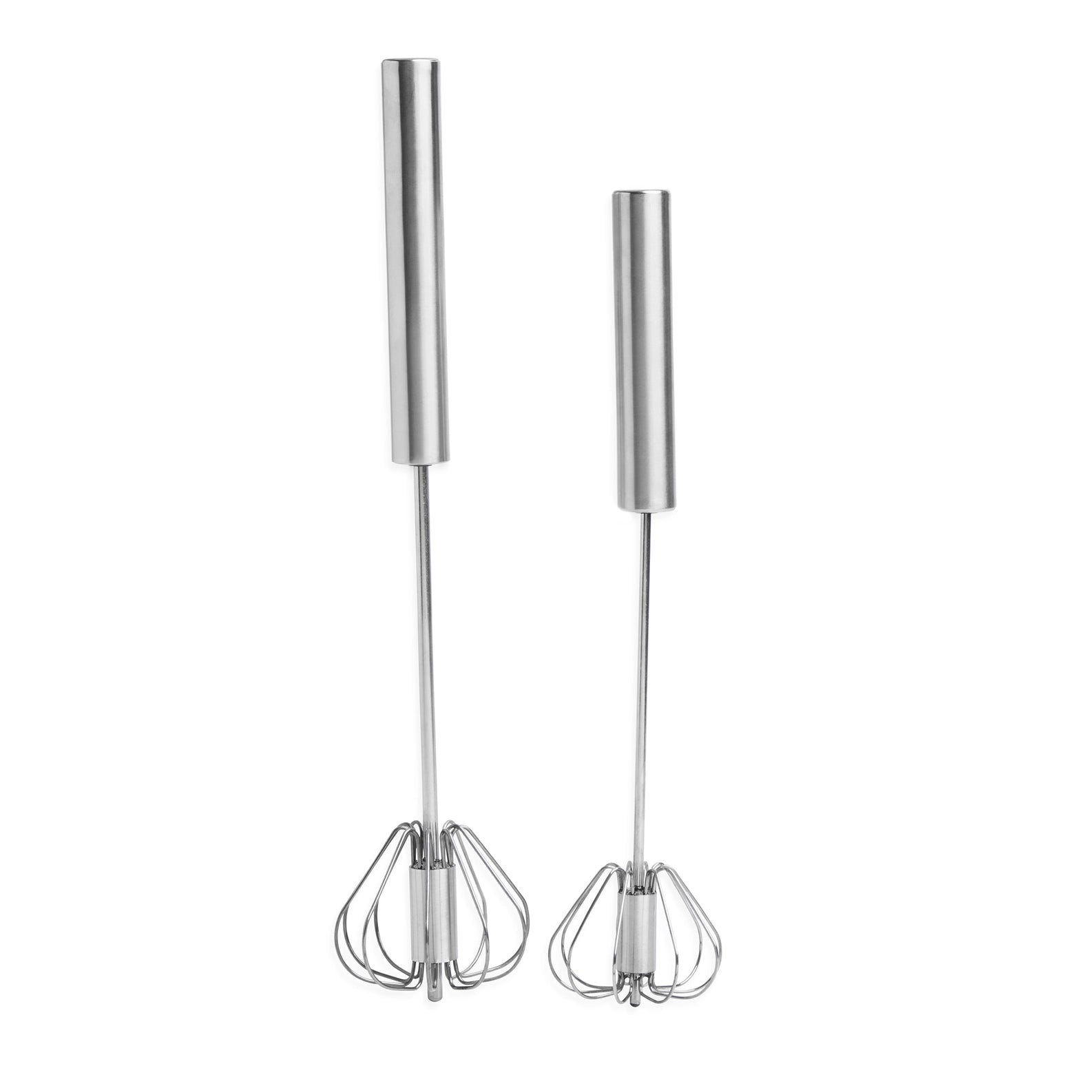 S/2 Stainless Steel  Rotating Whisks