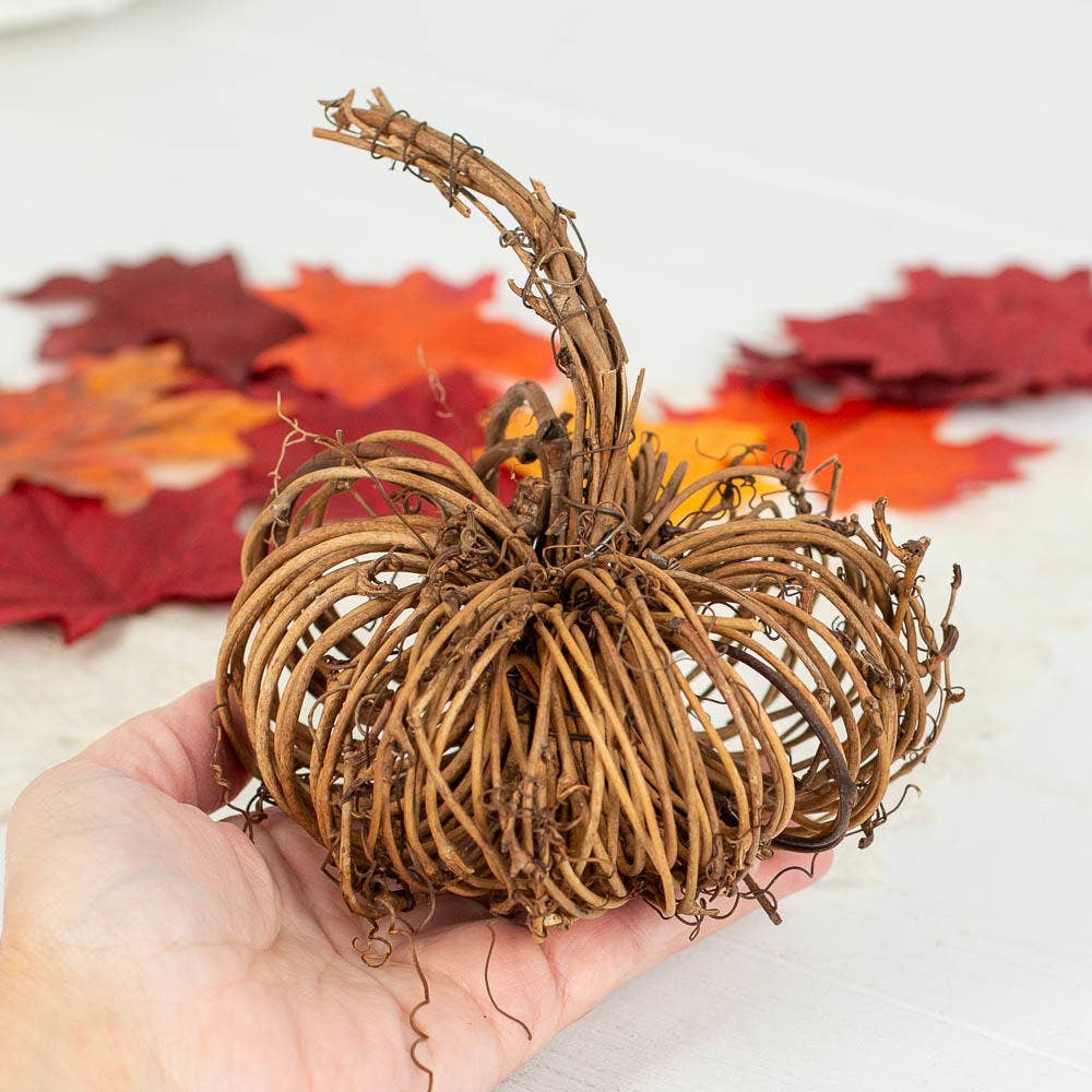 Natural Grapevine Mini Pumpkin