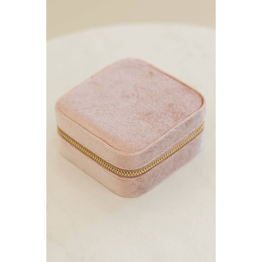 Velvet Jewelry Case | Rose Quartz