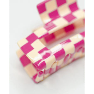 Checker Hair Claw | Orange