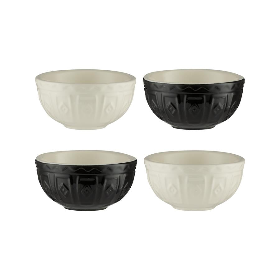 Mason Cash | S/4 Prep Bowls |Black & Cream