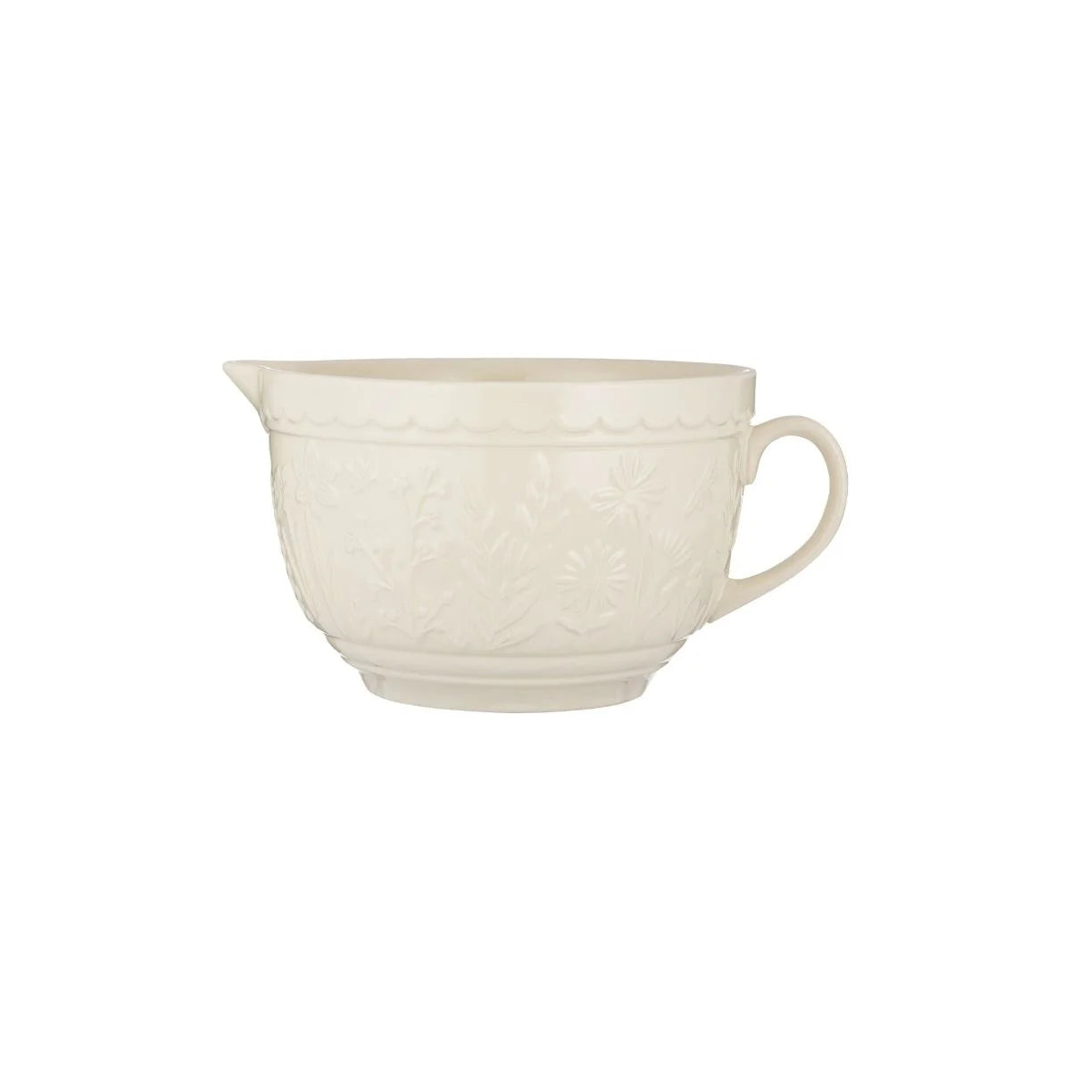 Mason Cash | In the Meadow | Wildflowers Embossed Batter Bowl | Cream - 2 Quart