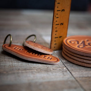 Leather Coaster - American Flag