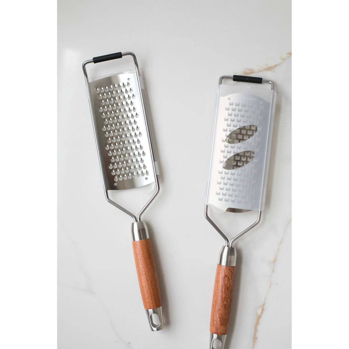 Himore Studio - Cheese Grater with Walnut Wood Handle: Coarse