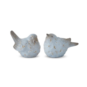 Weathered Blue Terracotta Bird | 4.5"