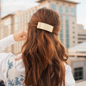 Gold Bar Barrette Hair Clip