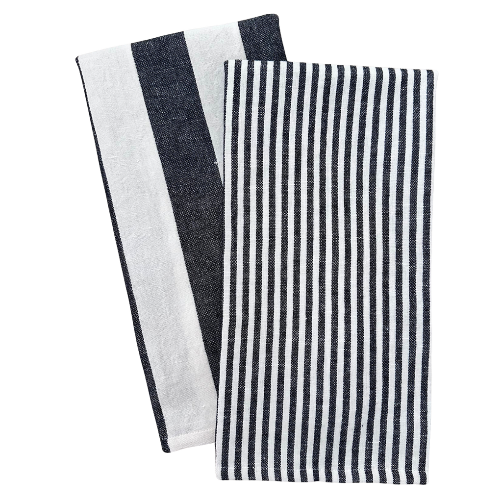 S/2 Stripe Tea Towel Set
