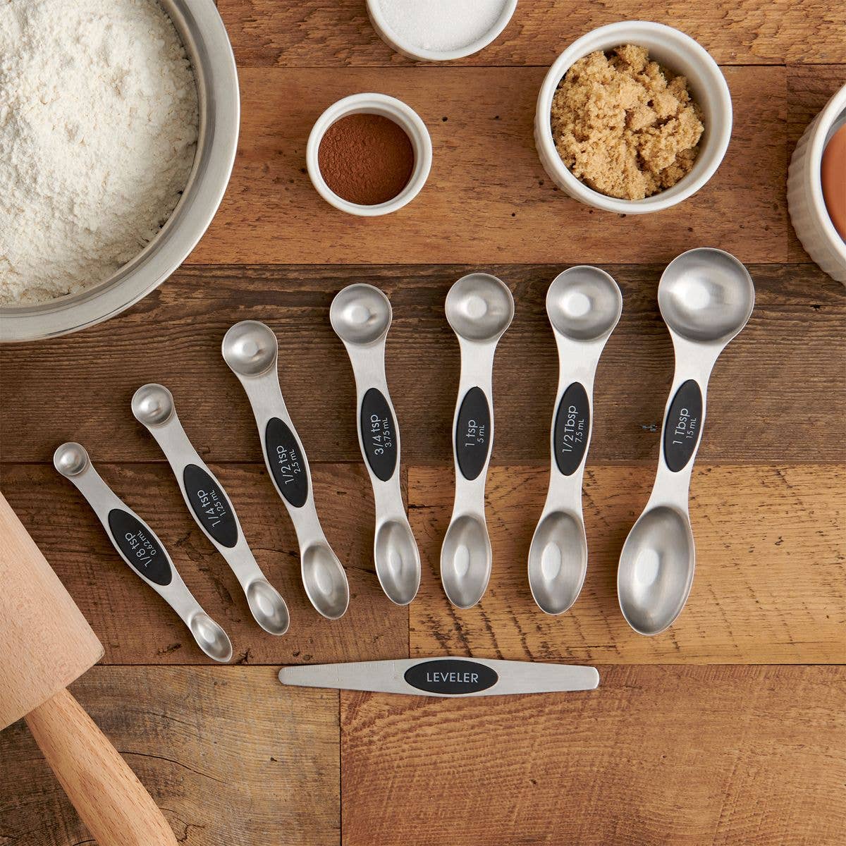 Dual-Sided Magnetic Measuring Spoons