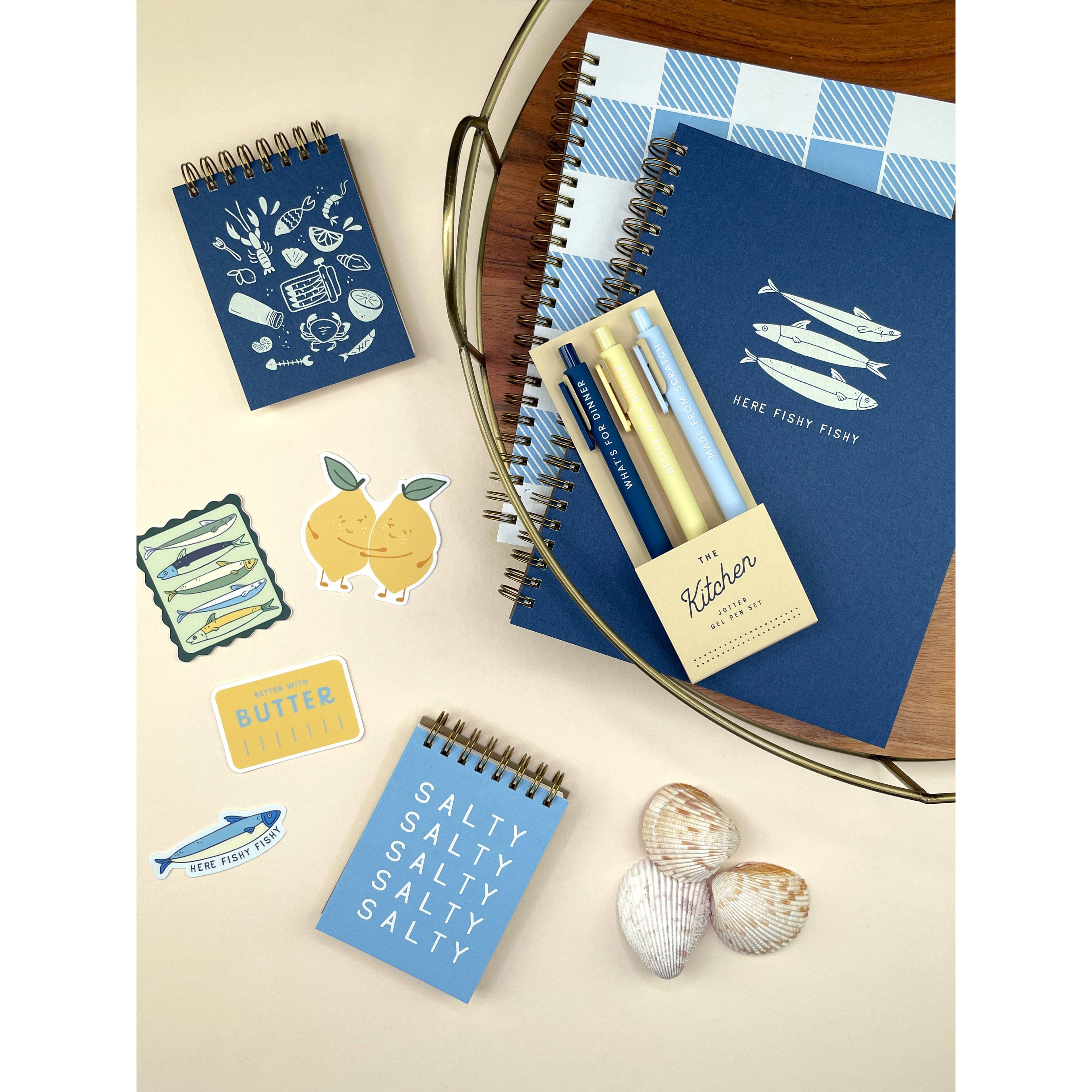 S/3 Gel Pens | Kitchen Jotter Set