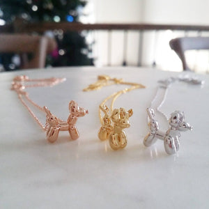 Balloon Dog Necklace | Silver