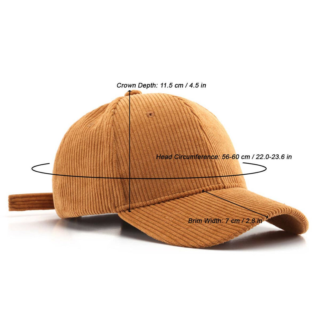 ACCITY - Corduroy Baseball Cap Unisex Winter Warm Outdoor_CWAH0517: GREEN / (OS) 2