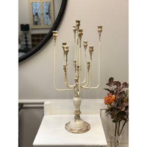 Black 13-Candle Iron Candelabra