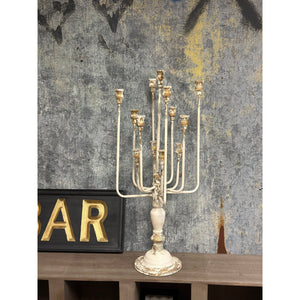 Black 13-Candle Iron Candelabra