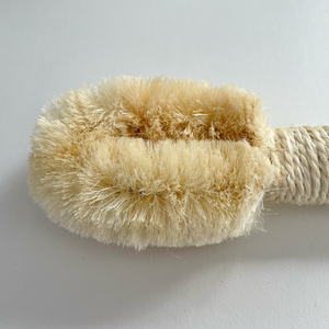 Natural Sisal Dry Body Brush w/Wood Handle