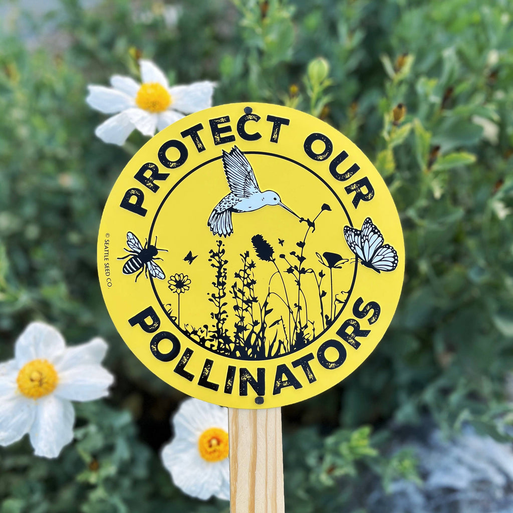 Metal Garden Sign | Protect Our Pollinators