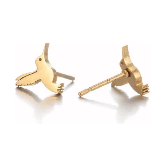 Tiny Hummingbird Stud Earrings