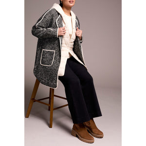 L/S Coat with Fooler Hood | Charcoal