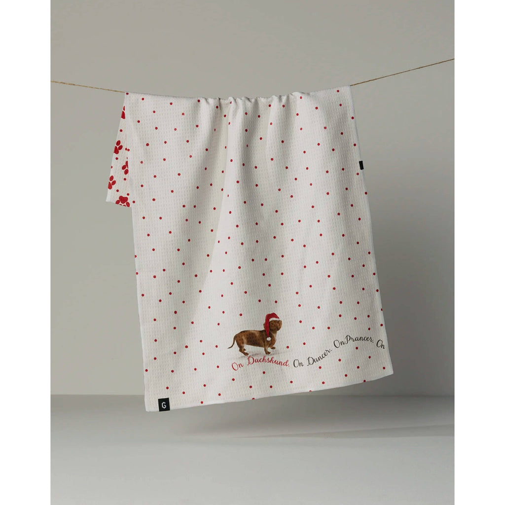 Geometry - Dachshund Dash Luxe Kitchen Towel
