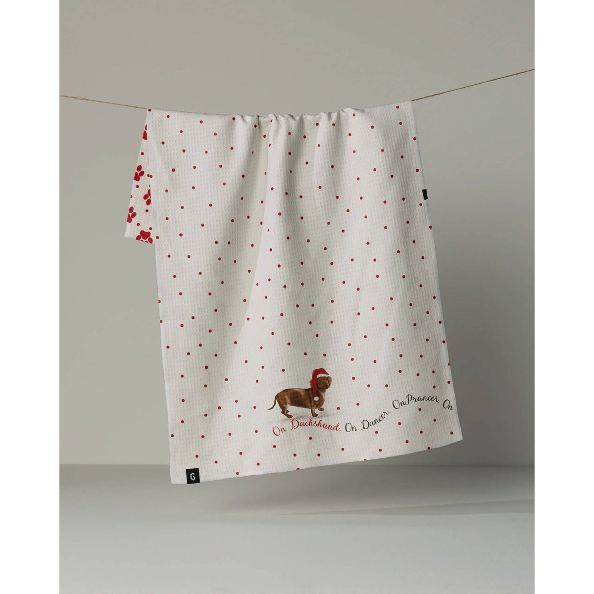 Geometry - Dachshund Dash Luxe Kitchen Towel