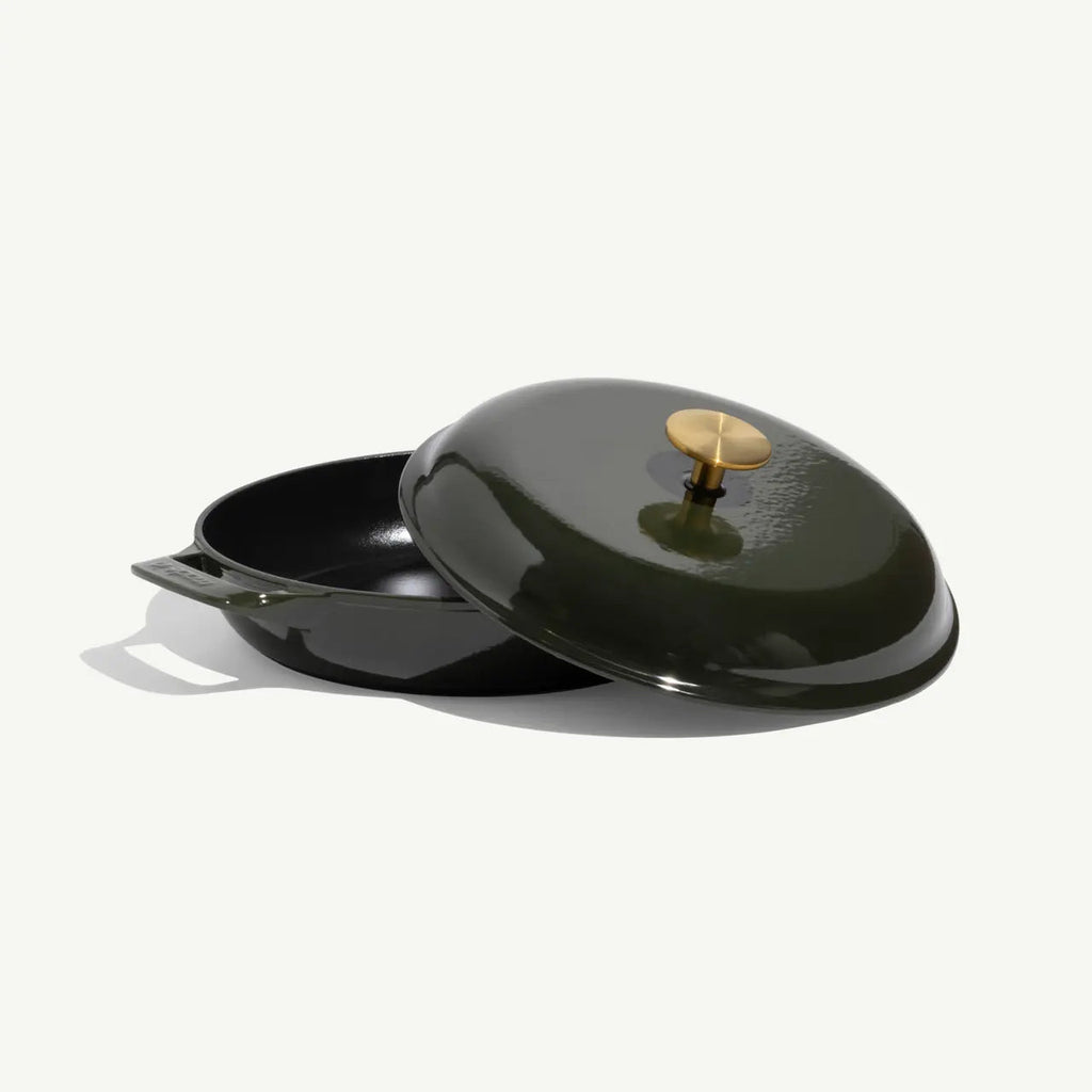 Enameled Cast Iron Braiser | Willow Green