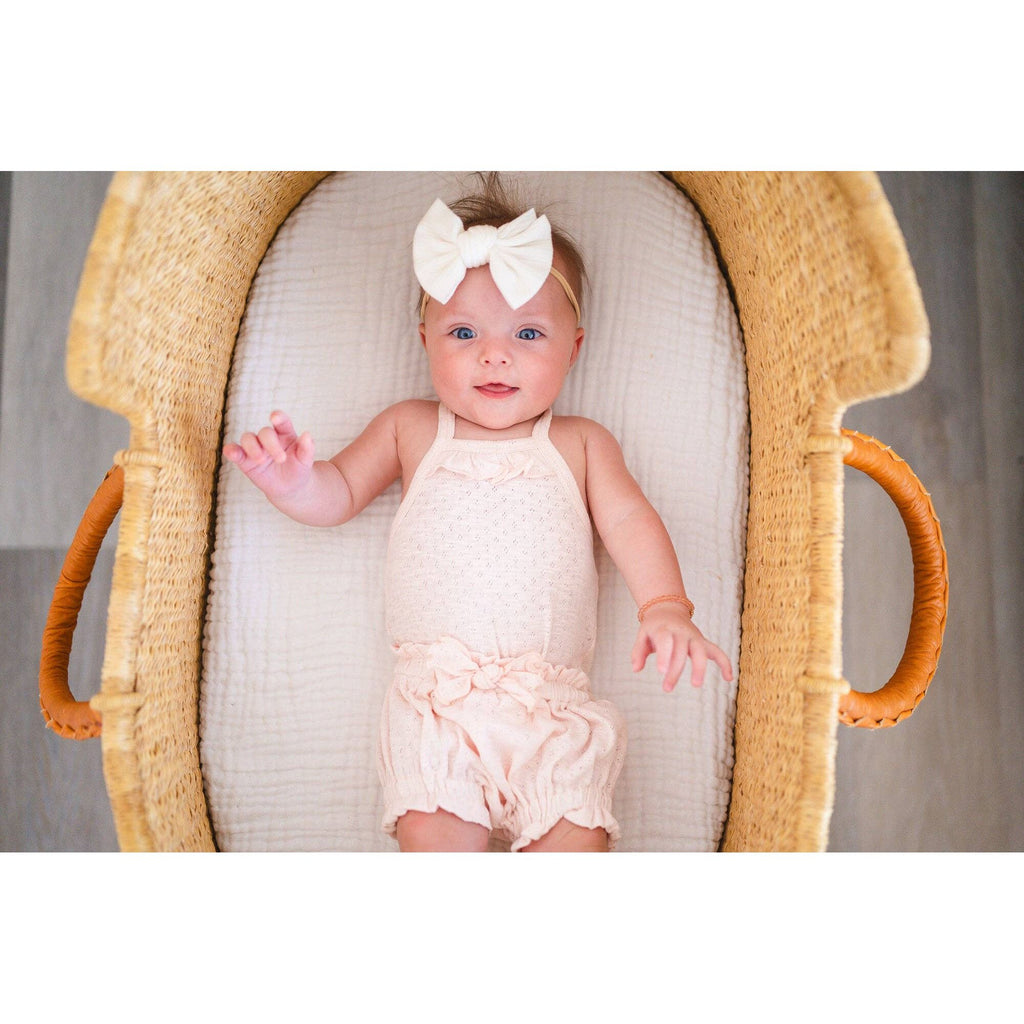Organic Pointelle Ruffle Bloomer | Cotton Candy