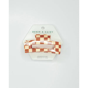 Checker Hair Claw | Orange